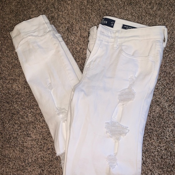Hollister Denim - Hollister White Distressed Skinny Jeans